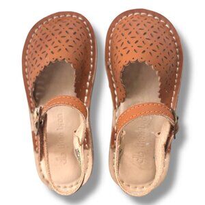 THEE BRON Toddler GIrl's Comfort Sandals Kids Sandals Brown Soft Leather Size 6